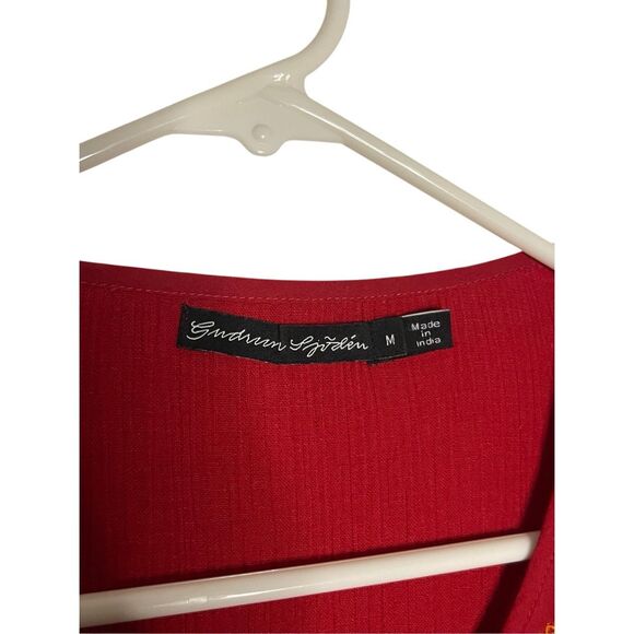 Gudrun Sjoden Embroidered Button Front Shacket Dress Women’s Size Medium - Picture 3 of 8